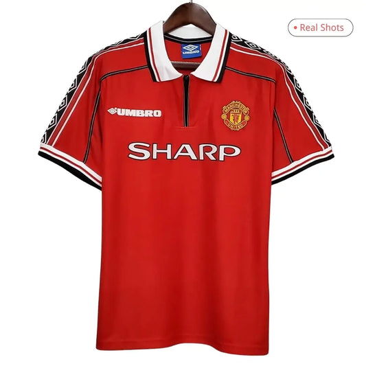 Beckham #7 Manchester United 1998/99 Hjemme Retro drakt