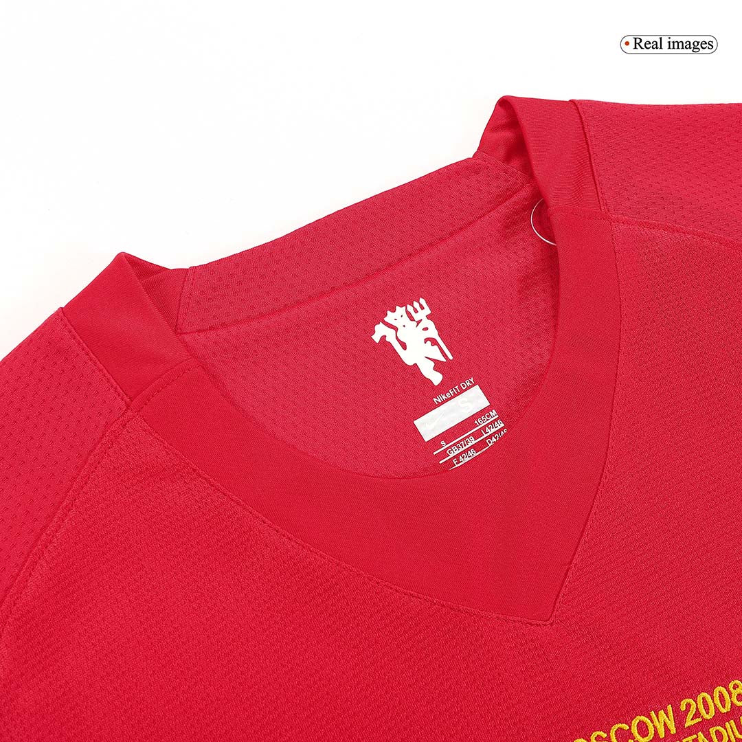 Manchester United 2007/08 Hjemme Retro drakt Langermet – UCL-finale