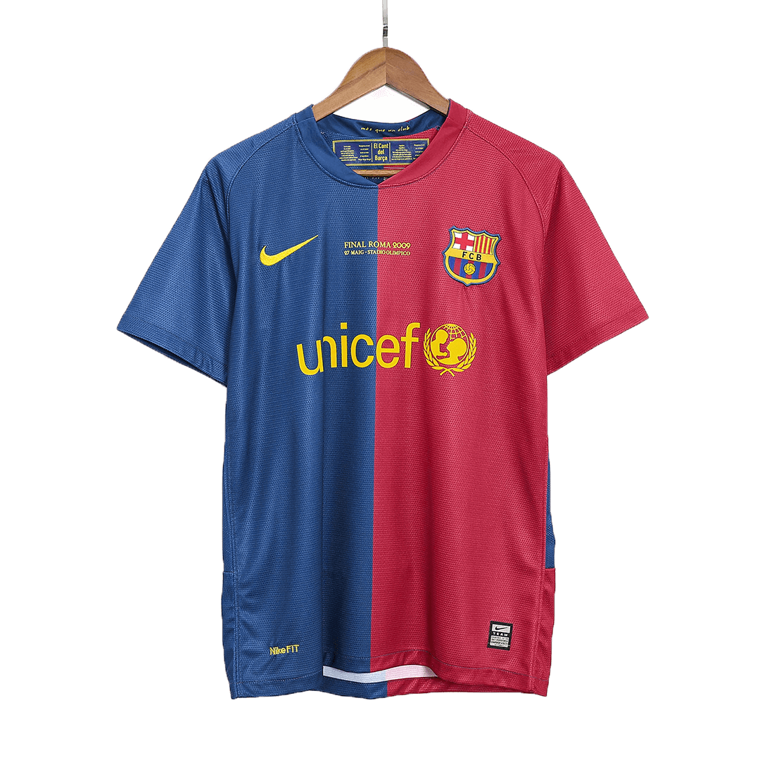 Barcelona MESSI #10 Barcelona 2008/09 Hjemme Retro drakt – UCL