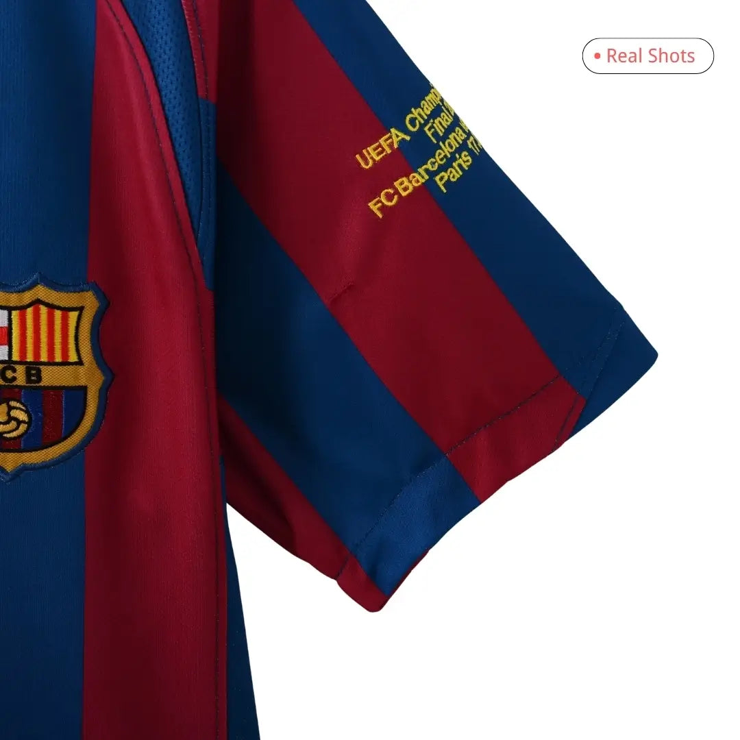 Barcelona Ronaldinho #10 Barcelona 2005/06 Hjemme Retro drakt – UCL-finale