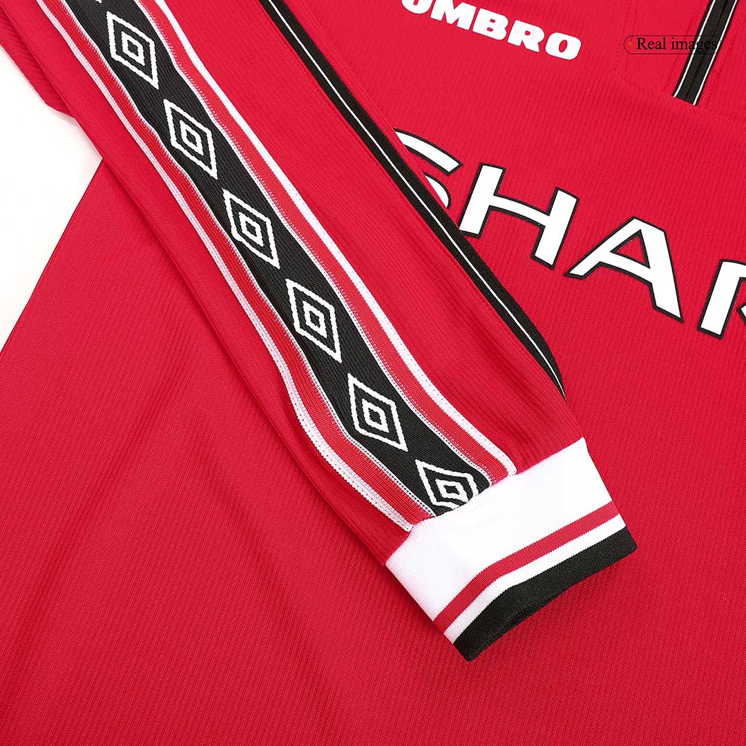 Manchester United 1998/99 Hjemme Retro drakt Langermet