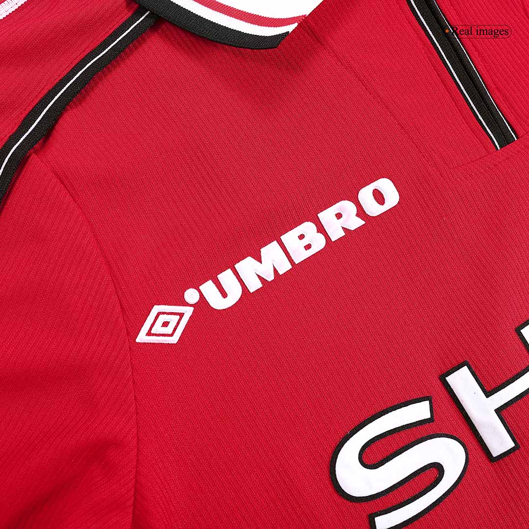 Manchester United 1998/99 Hjemme Retro drakt Langermet
