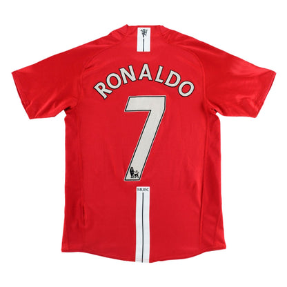 RONALDO #7 Manchester United 2007/08 Hjemme Retro drakt