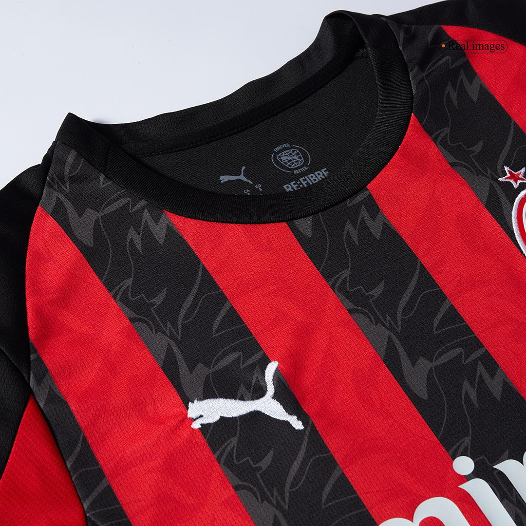 PULISIC #11 AC Milan Hjemme Rød og Svart Herrer Fan-drakt 2025/26