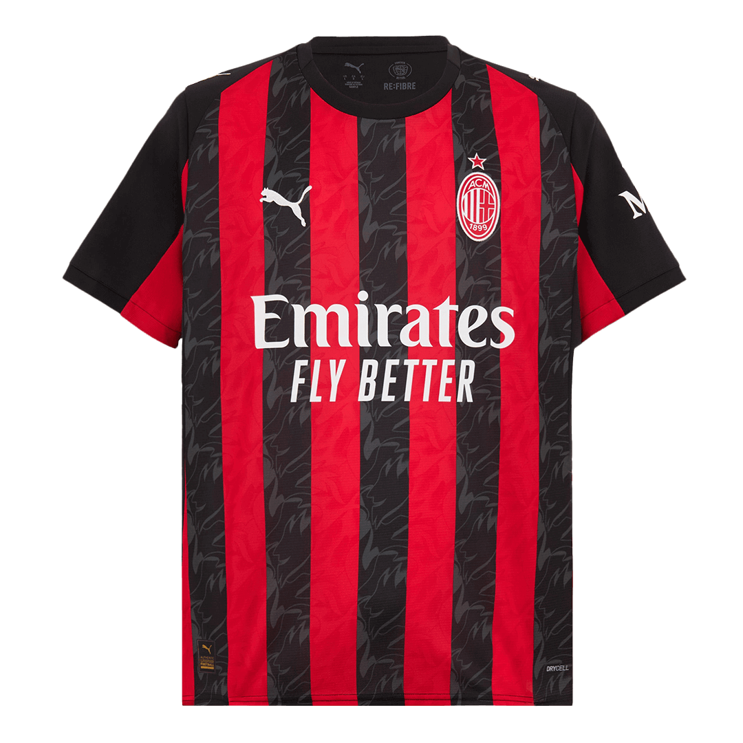 AC Milan Hjemme Rød og Svart Herrer Fan-drakt 2025/26