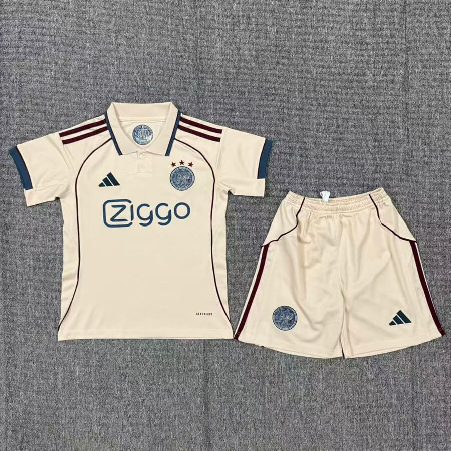 Ajax Tredje Barn Draktsett 2025/26 – Trøye + Shorts + Strømper