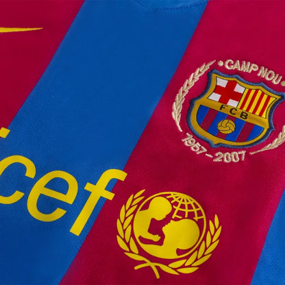 Messi #19 Barcelona 2007/08 Hjemme Retro drakt