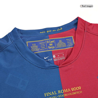Barcelona 2008/09 Hjemme Retro drakt Langermet – UCL-finale