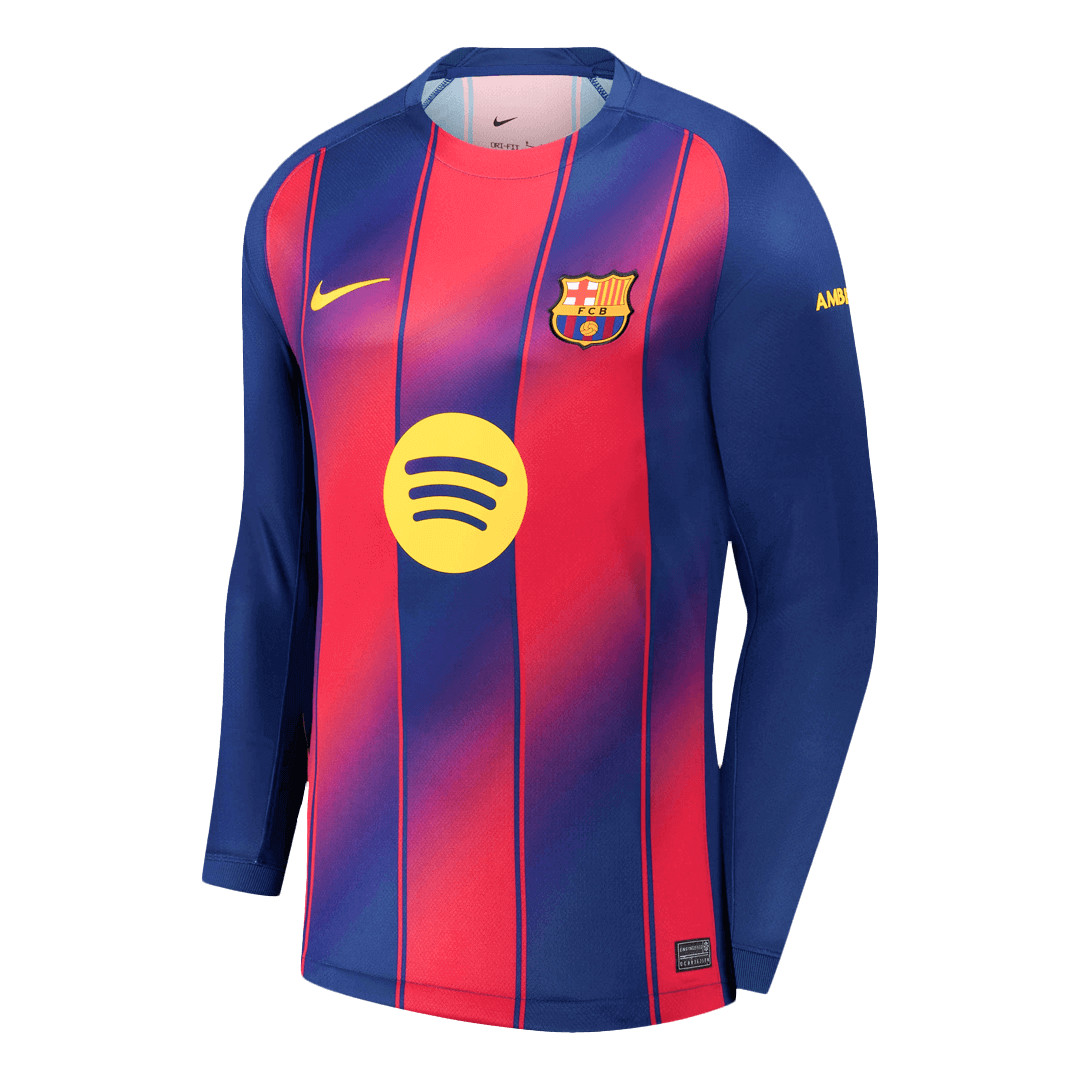Barcelona Hjemme Herrer Fan-drakt 2025/26 Langermet