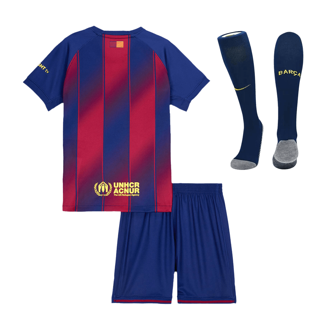 Barcelona Hjemme Barn Draktsett 2025/26 – Trøye + Shorts + Strømper