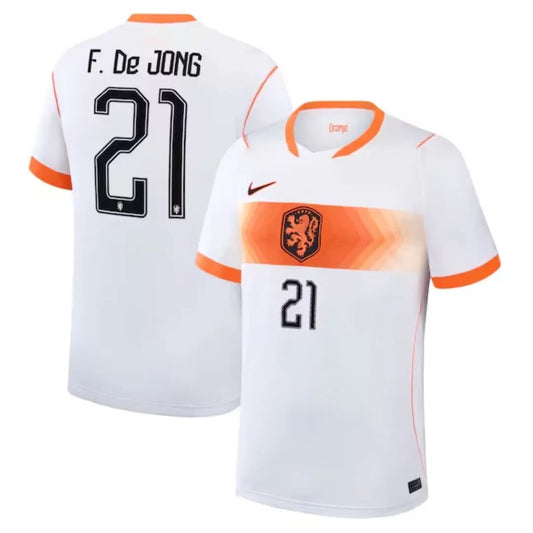 Nederland Borte Herrer Fan-drakt F. De JONG #21 – VM 2026