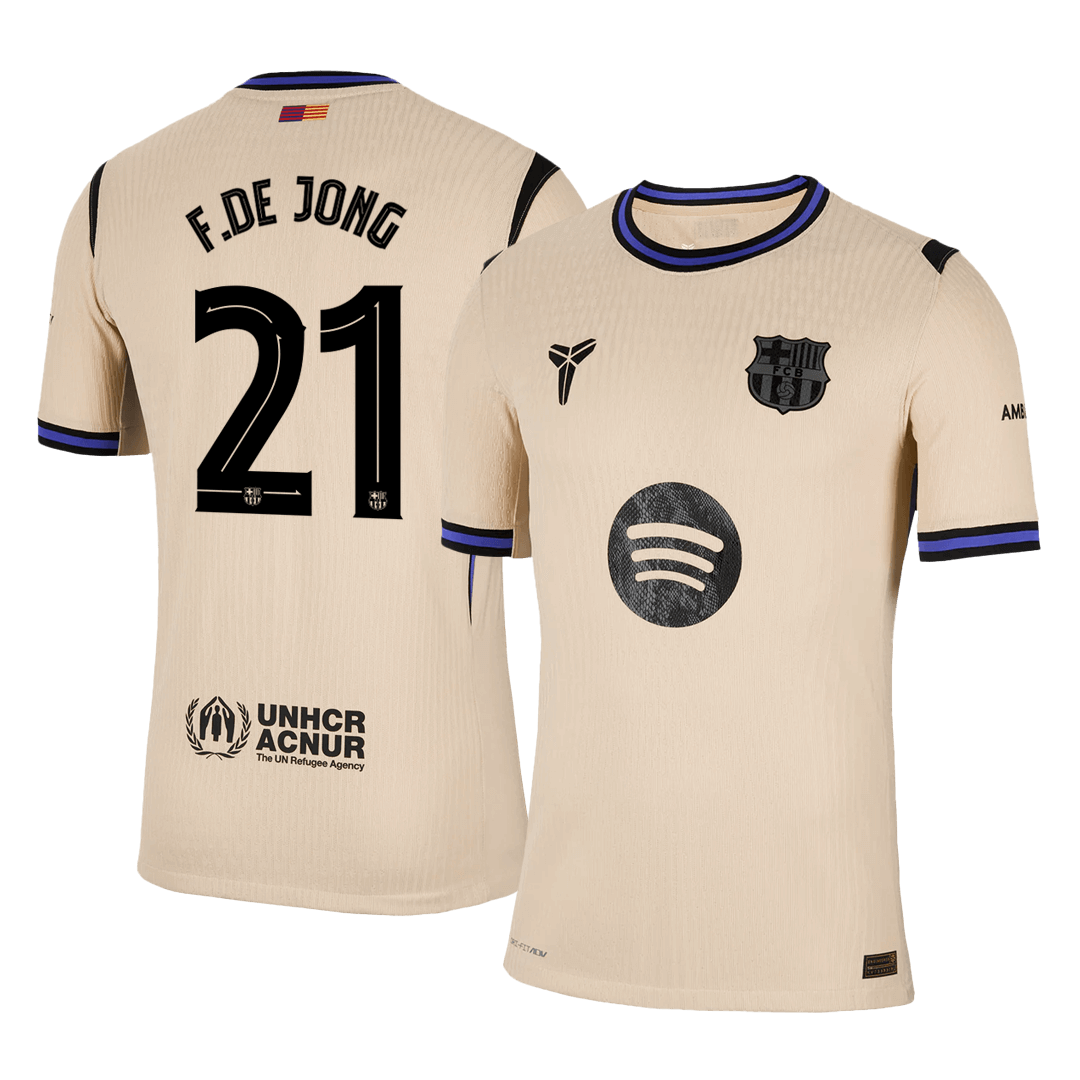 F.DE JONG #21 Barcelona Borte UCL Herrer Matchdrakt 2025/26