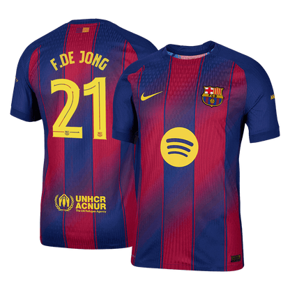 F.DE JONG #21 Barcelona Hjemme UCL Herrer Matchdrakt 2025/26