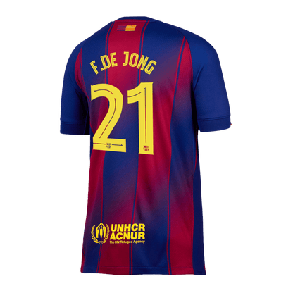 F.DE JONG #21 Barcelona Hjemme UCL Herrer Fan-drakt 2025/26