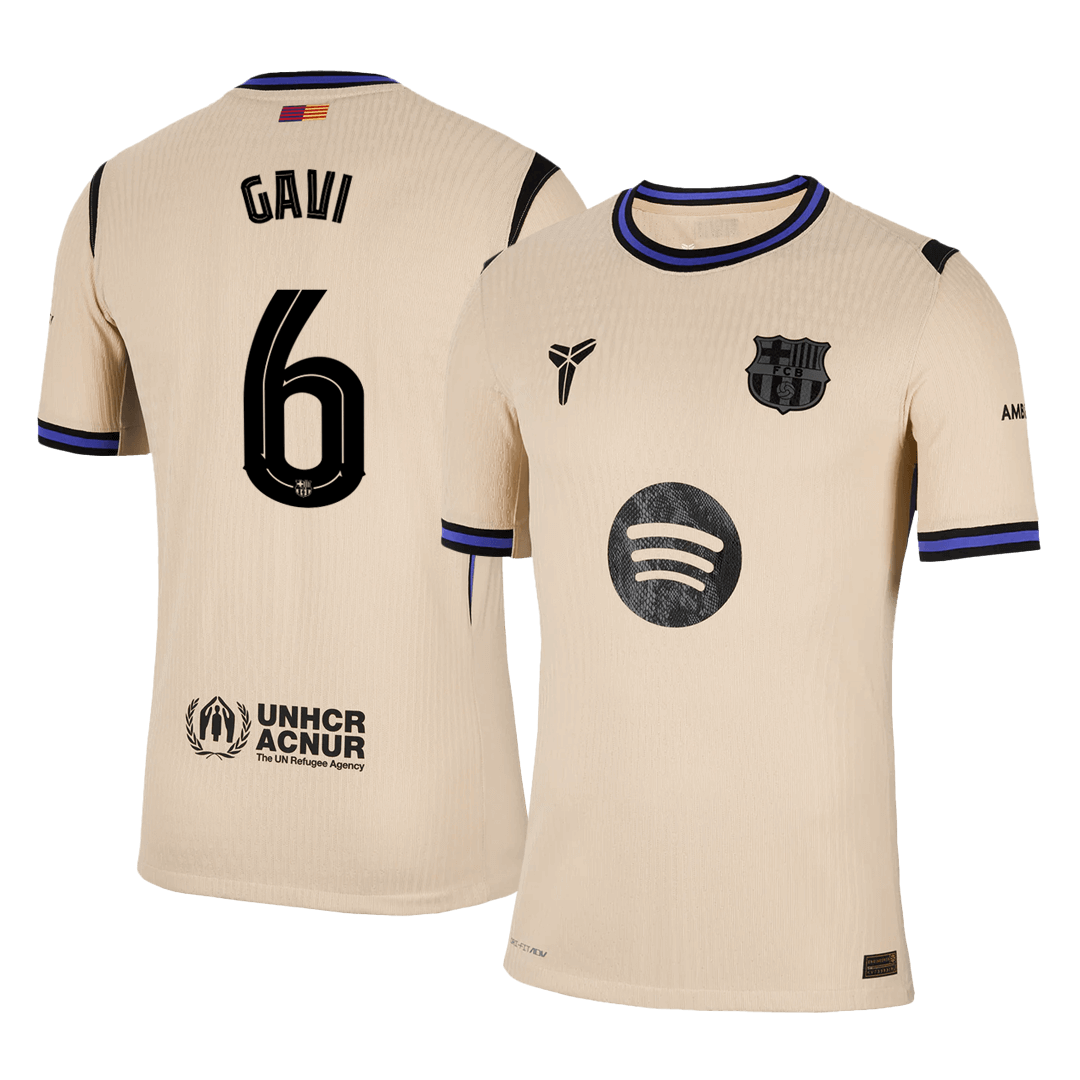 GAVI #6 Barcelona Borte UCL Herrer Matchdrakt 2025/26