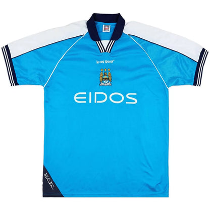 DUNNE #22 Manchester City 1999/01 Hjemme Retro drakt