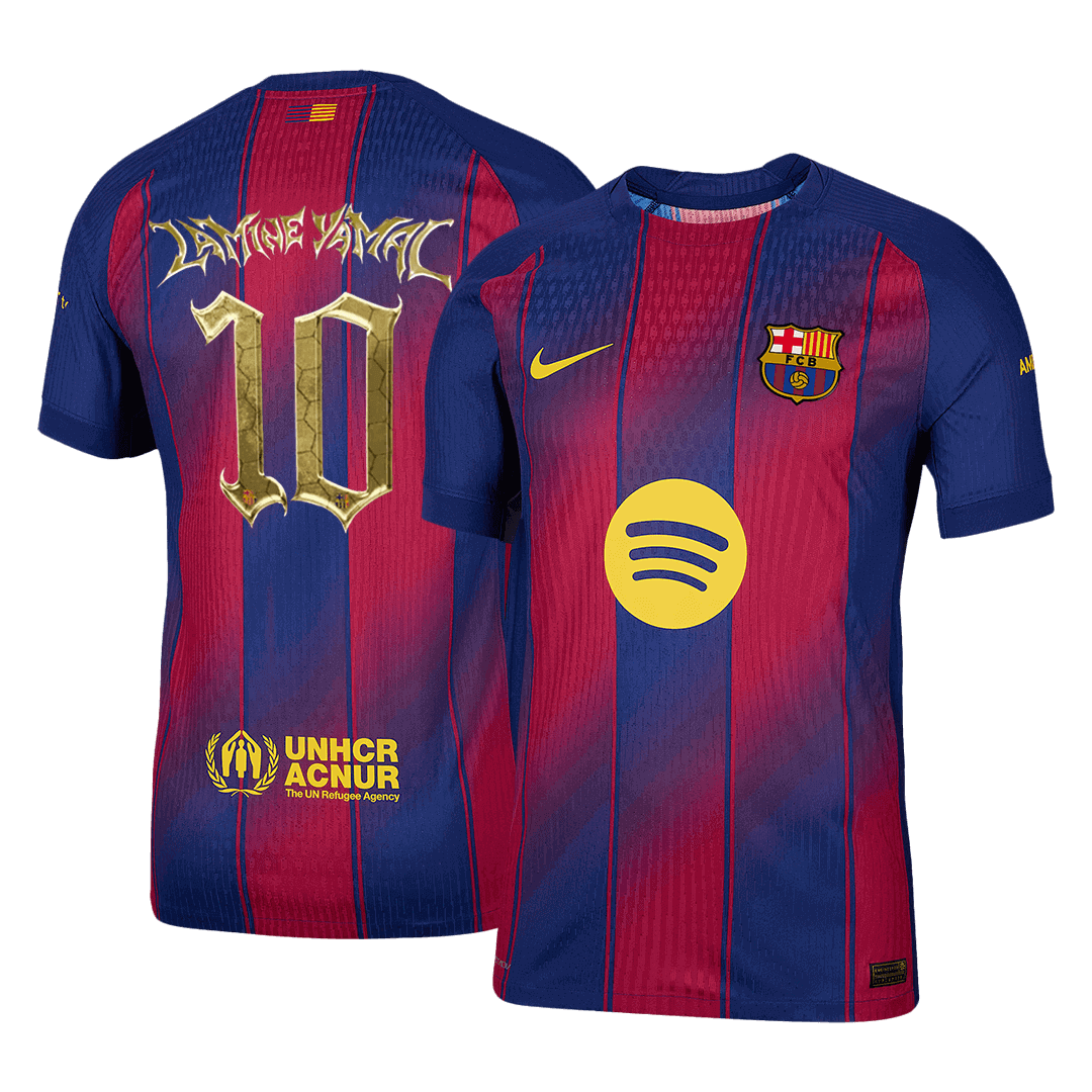 LAMINE YAMAL #10 Barcelona Hjemme Kopa Trophy Herrer Matchdrakt 2025/26