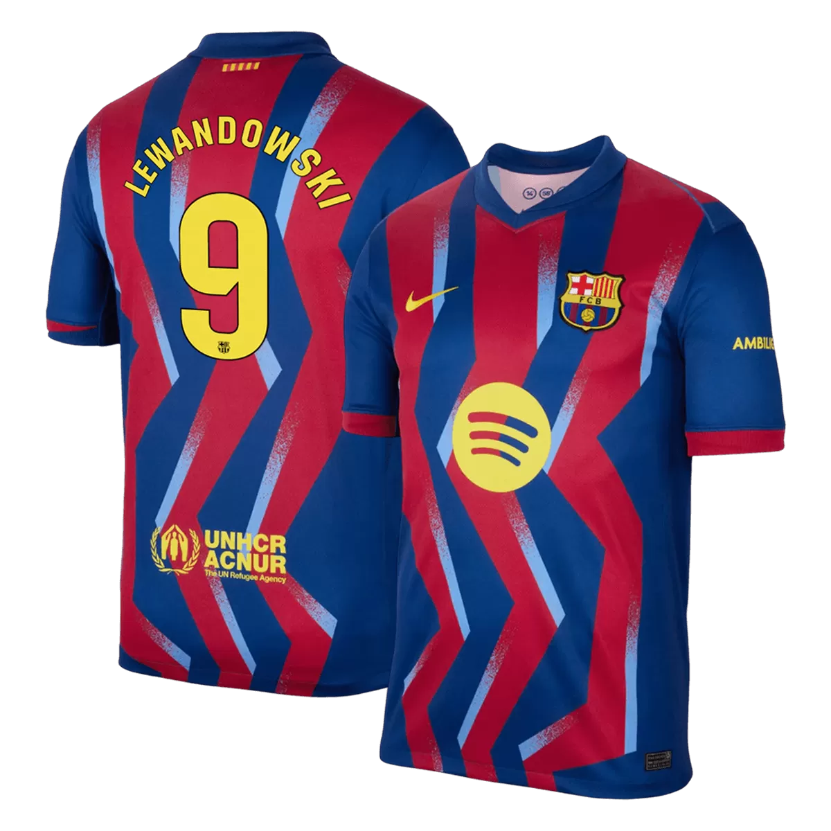 LEWANDOWSKI #9 Barcelona Fjerde 'El Clásico' Herrer Fan-drakt 2025/26