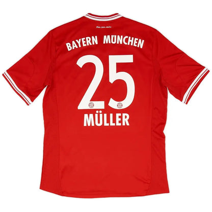 MÜLLER #25 Bayern Munich 2013/14 Hjemme Retro drakt