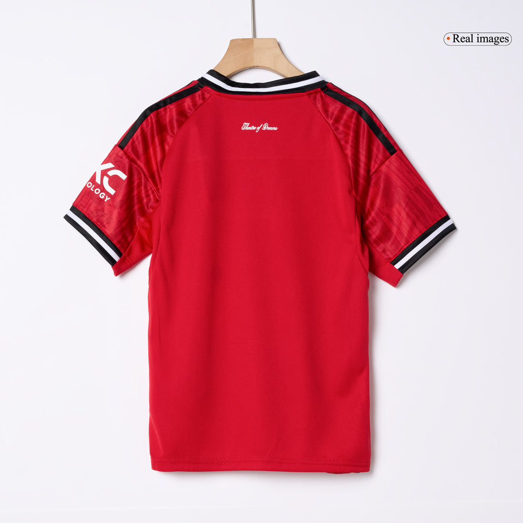 Manchester United Hjemme Barn Drakt + Shorts 2025/26