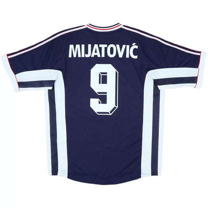 Mijatović #9 Yugoslavia 1998 Hjemme Retro drakt