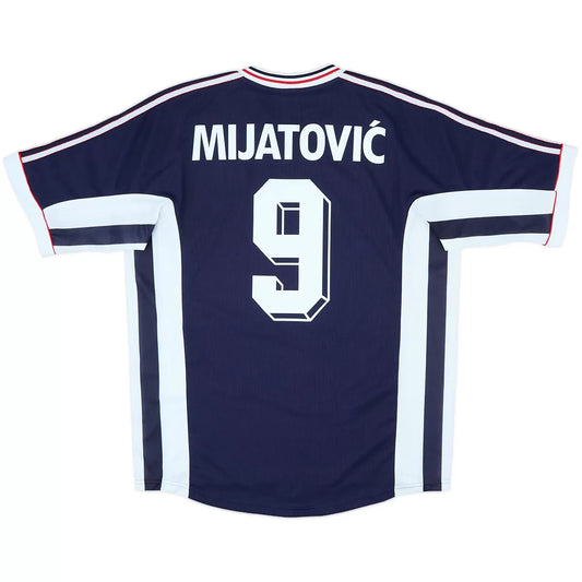 Mijatović #9 Yugoslavia 1998 Hjemme Retro drakt