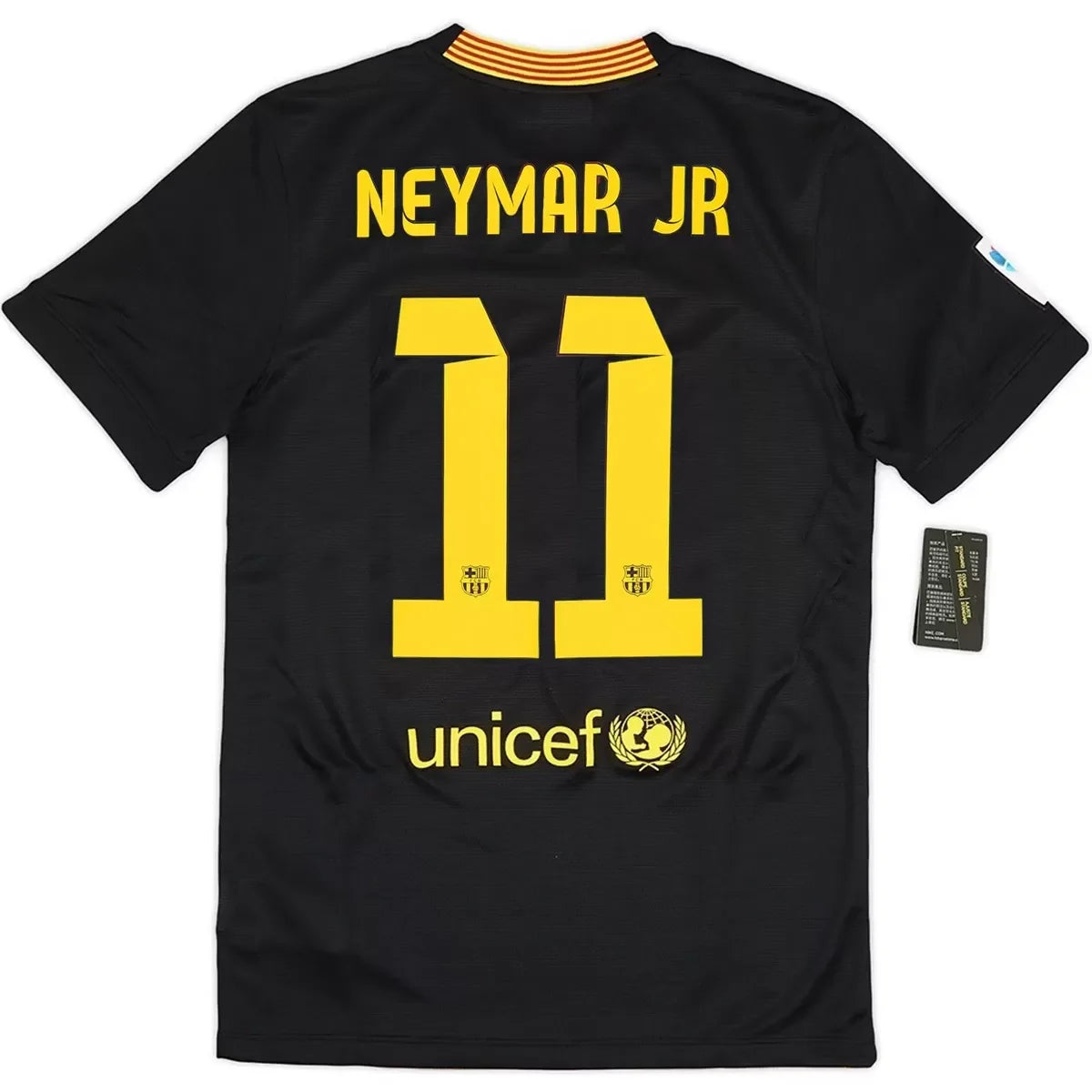 Neymar Jr #11 Barcelona 2013/14 Tredje Retro drakt
