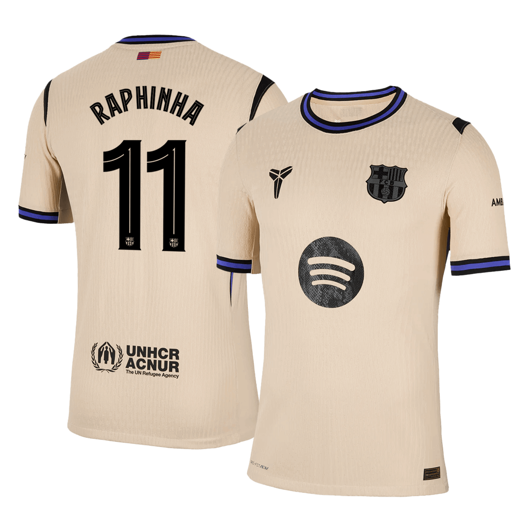 RAPHINHA #11 Barcelona Borte UCL Herrer Matchdrakt 2025/26
