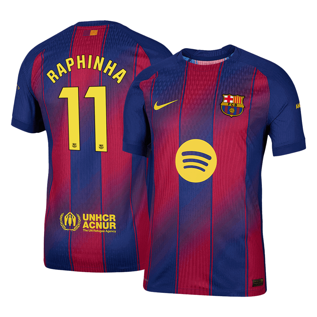 RAPHINHA #11 Barcelona Hjemme Herrer Matchdrakt 2025/26