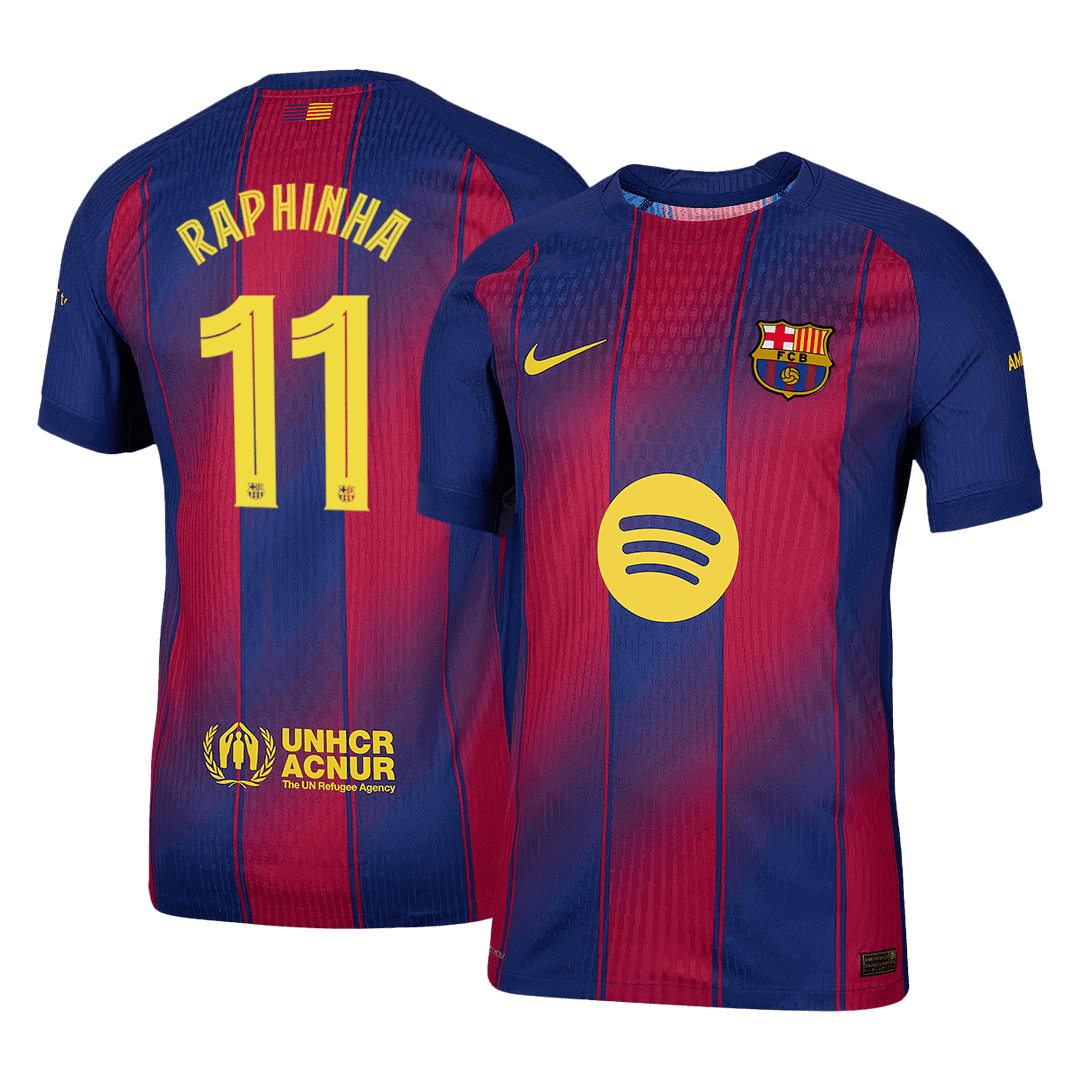 RAPHINHA #11 Barcelona Hjemme UCL Herrer Matchdrakt 2025/26