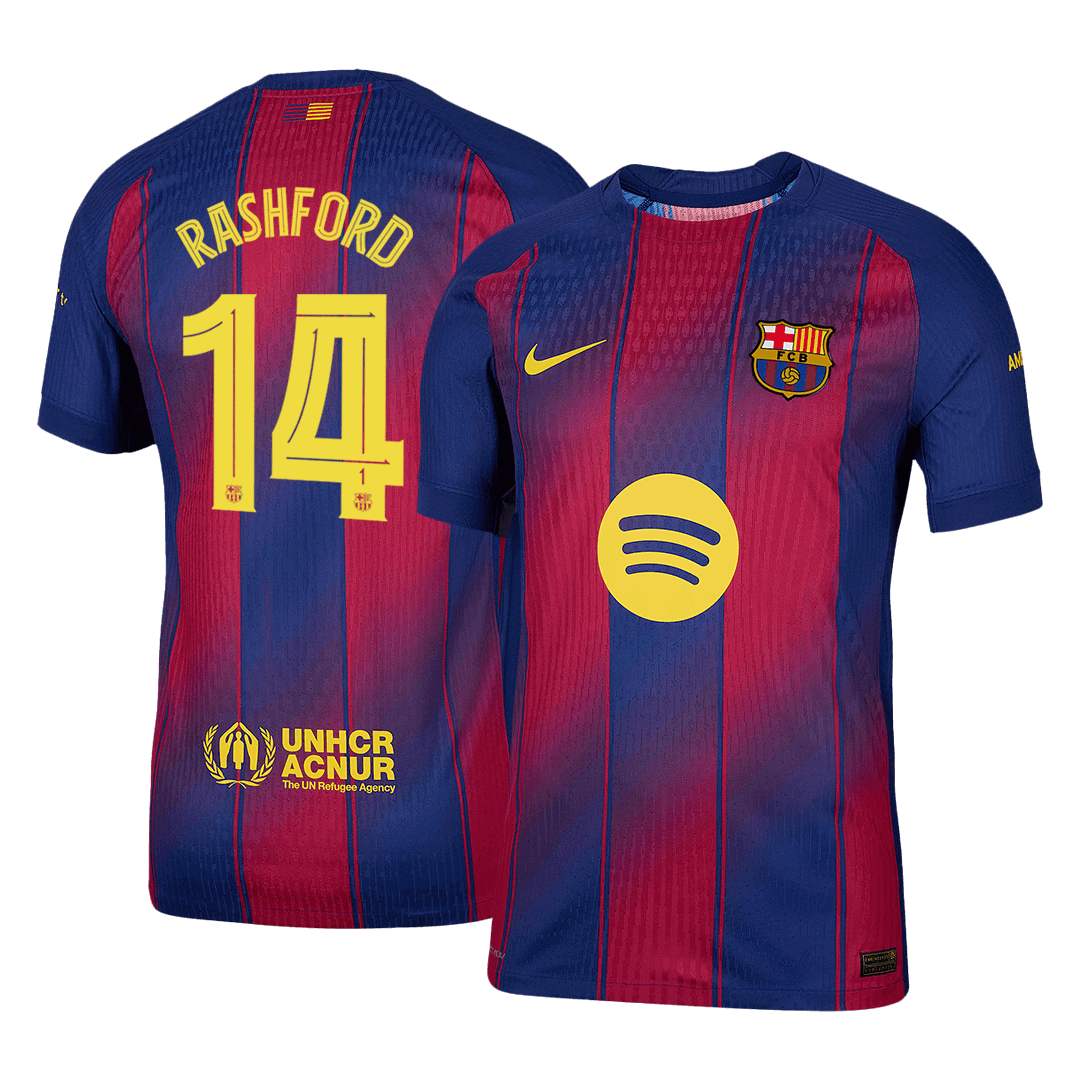 RASHFORD #14 Barcelona Hjemme UCL Herrer Matchdrakt 2025/26