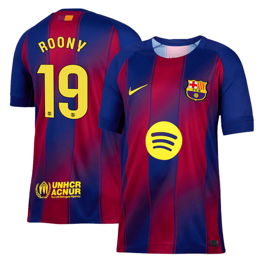 ROONY #19 Barcelona Hjemme Herrer Fan-drakt 2025/26