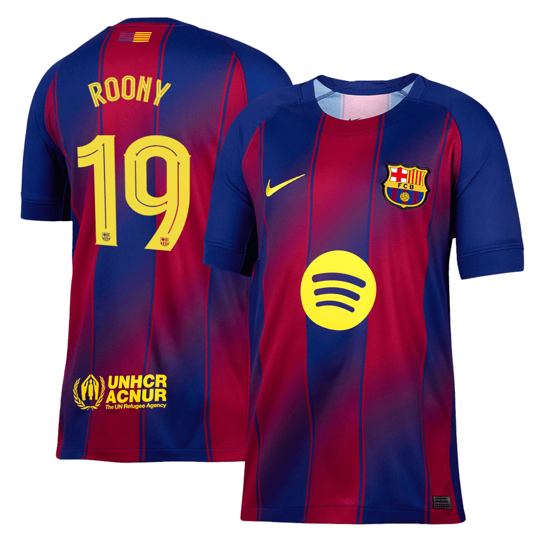 ROONY #19 Barcelona Hjemme UCL Herrer Fan-drakt 2025/26
