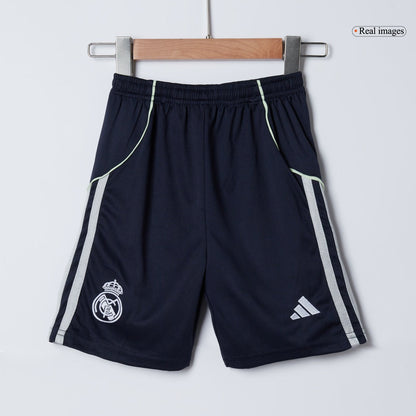 Real Madrid Borte Barn Draktsett 2025/26 – Trøye + Shorts + Strømper