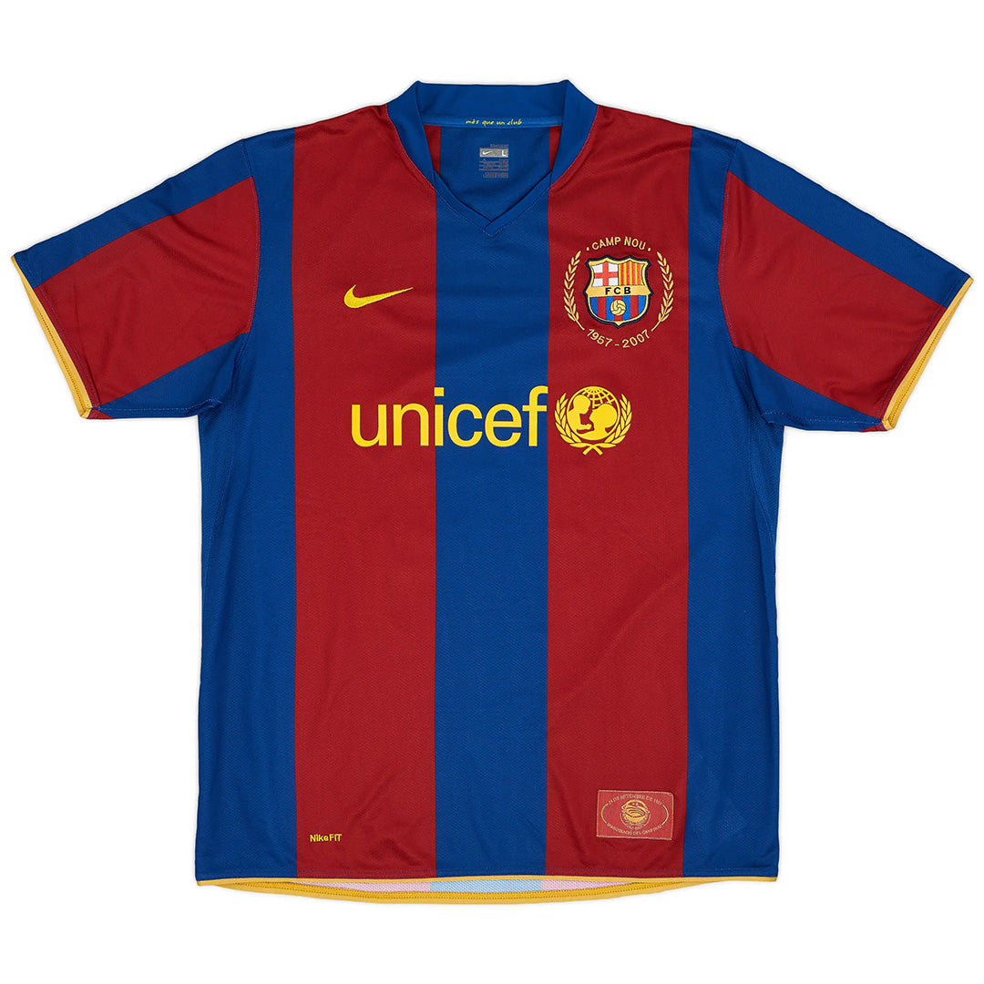Messi #19 Barcelona 2007/08 Hjemme Retro drakt
