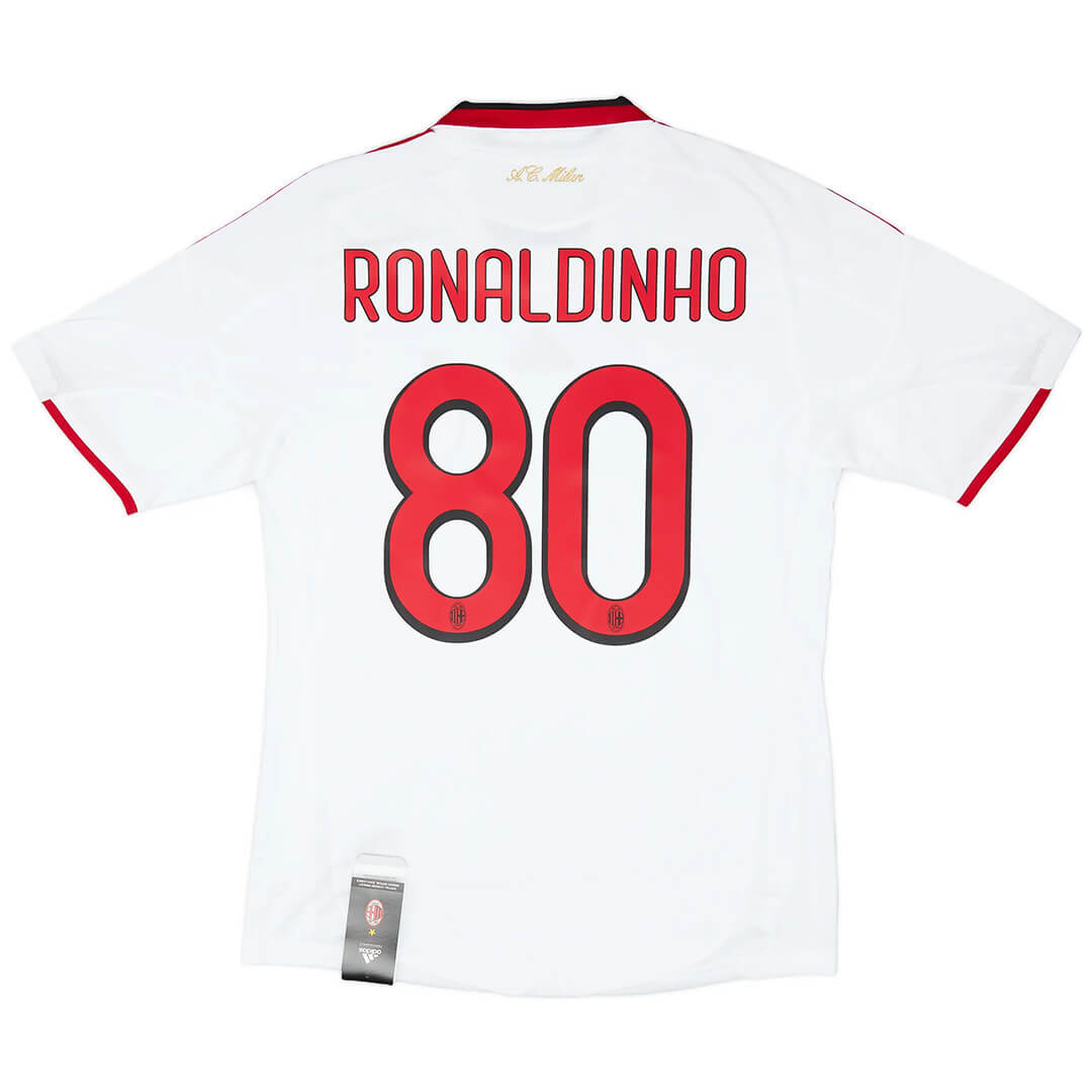 Ronaldinho #80 AC Milan 2009/10 Borte Retro drakt