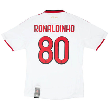 Ronaldinho #80 AC Milan 2009/10 Borte Retro drakt