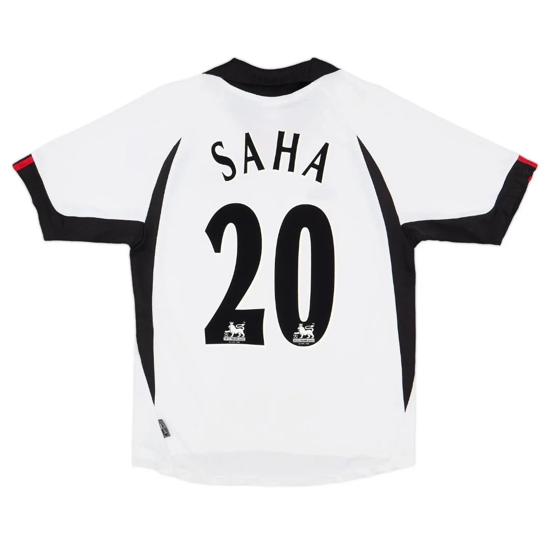 Saha #20 Fulham 2001/02 Hjemme Retro drakt