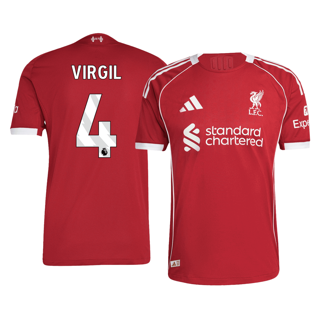 VIRGIL #4 Liverpool Hjemme Herrer Matchdrakt 2025/26