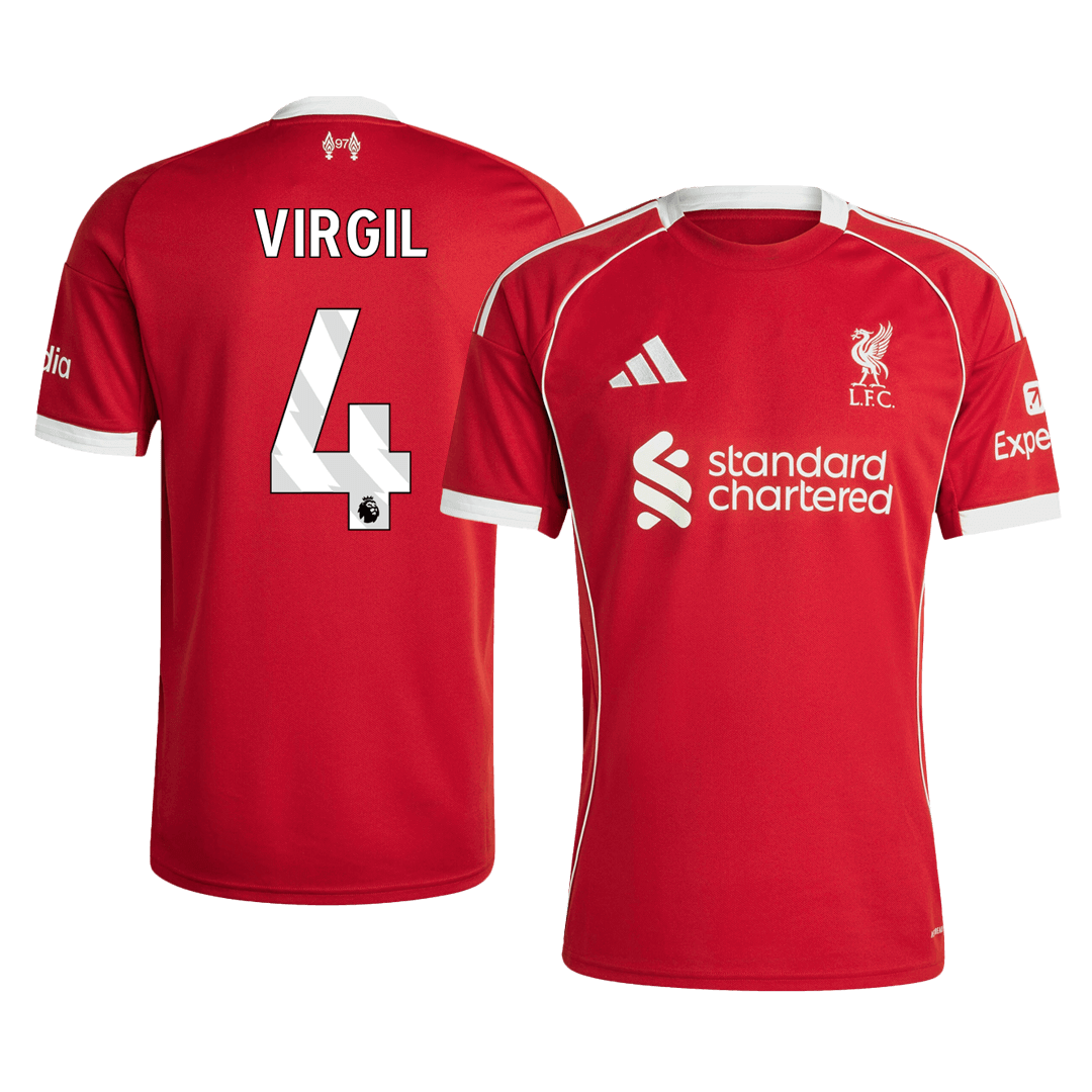 VIRGIL #4 Liverpool Hjemme Herrer Fan-drakt 2025/26