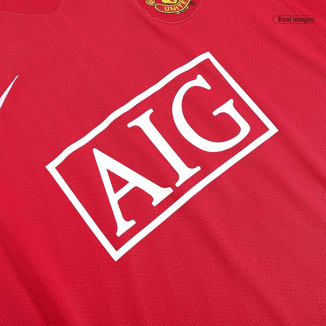 RONALDO #7 Manchester United 2007/08 Hjemme Retro drakt Langermet