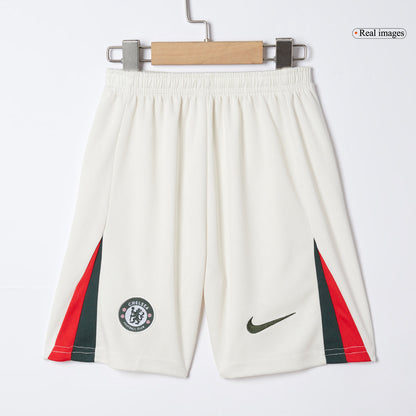 Chelsea Borte Barn Draktsett 2025/26 – Trøye + Shorts + Strømper
