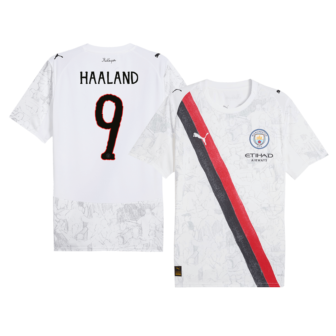 HAALAND #9 Manchester City KidSuper Herrer Fan-drakt 2025/26 – Klubb-VM