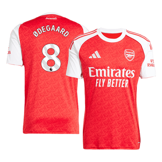 ØDEGAARD #8 Arsenal Hjemme Rød Herrer Fan-drakt 2025/26