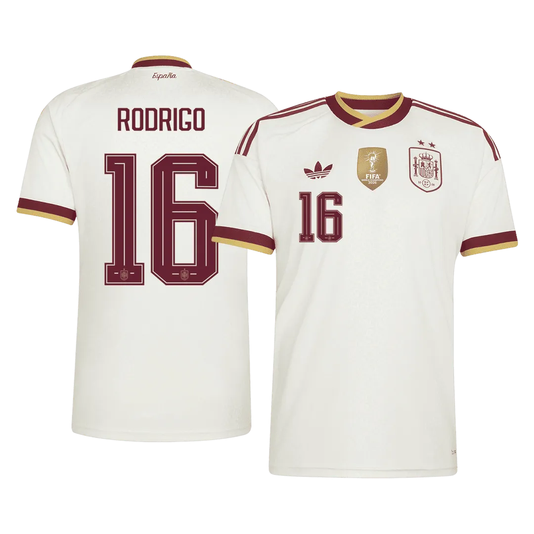 Spania Borte Herrer Matchdrakt RODRIGO #16 – VM 2026 - Vinnertrøye