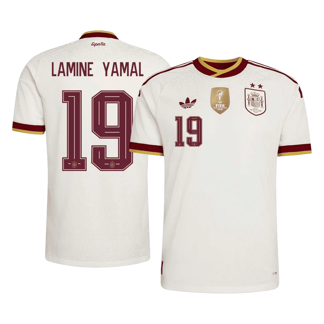 Spania Borte Herrer Fan-drakt LAMINE YAMAL #19 – VM 2026 - Vinnertrøye