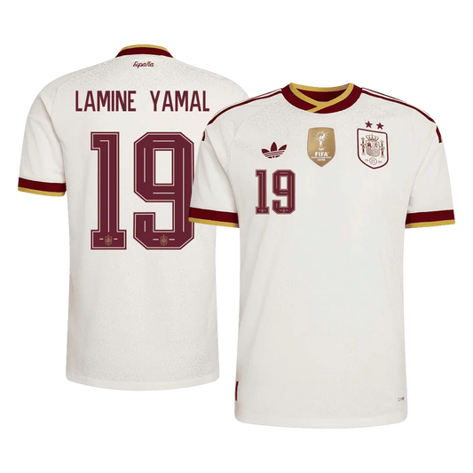 Spania Borte Herrer Fan-drakt LAMINE YAMAL #19 – VM 2026 - Vinnertrøye