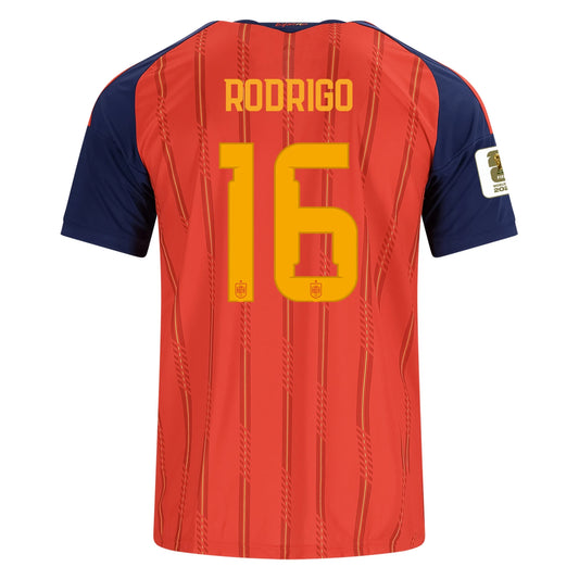 Spania Hjemme Herrer Fan-drakt Rodrigo #16 – VM 2026
