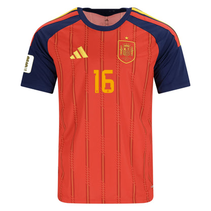 Spania Hjemme Herrer Fan-drakt Rodrigo #16 – VM 2026